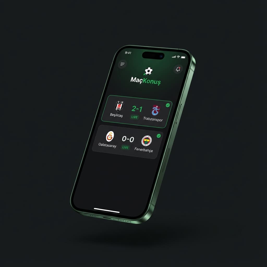MaçKonuş App Mockup